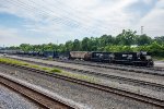 NS 726 and 3073 work the north end of DeButts Yard 